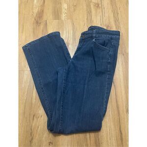 Liz&Co Size 4P Stretch Jeans Straight Leg Dark Wash NEW